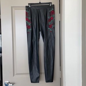 Express leather pants